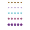 Toppers Bolas lilás, rosa, azul e dourado - conj.20